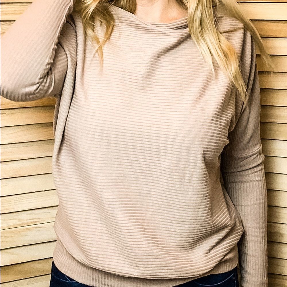 *WINTER CLEARANCE **Boat neck ribbed long sleeve